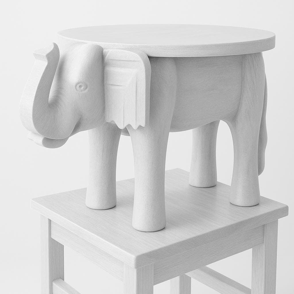 Teak Elephant Boho Accent