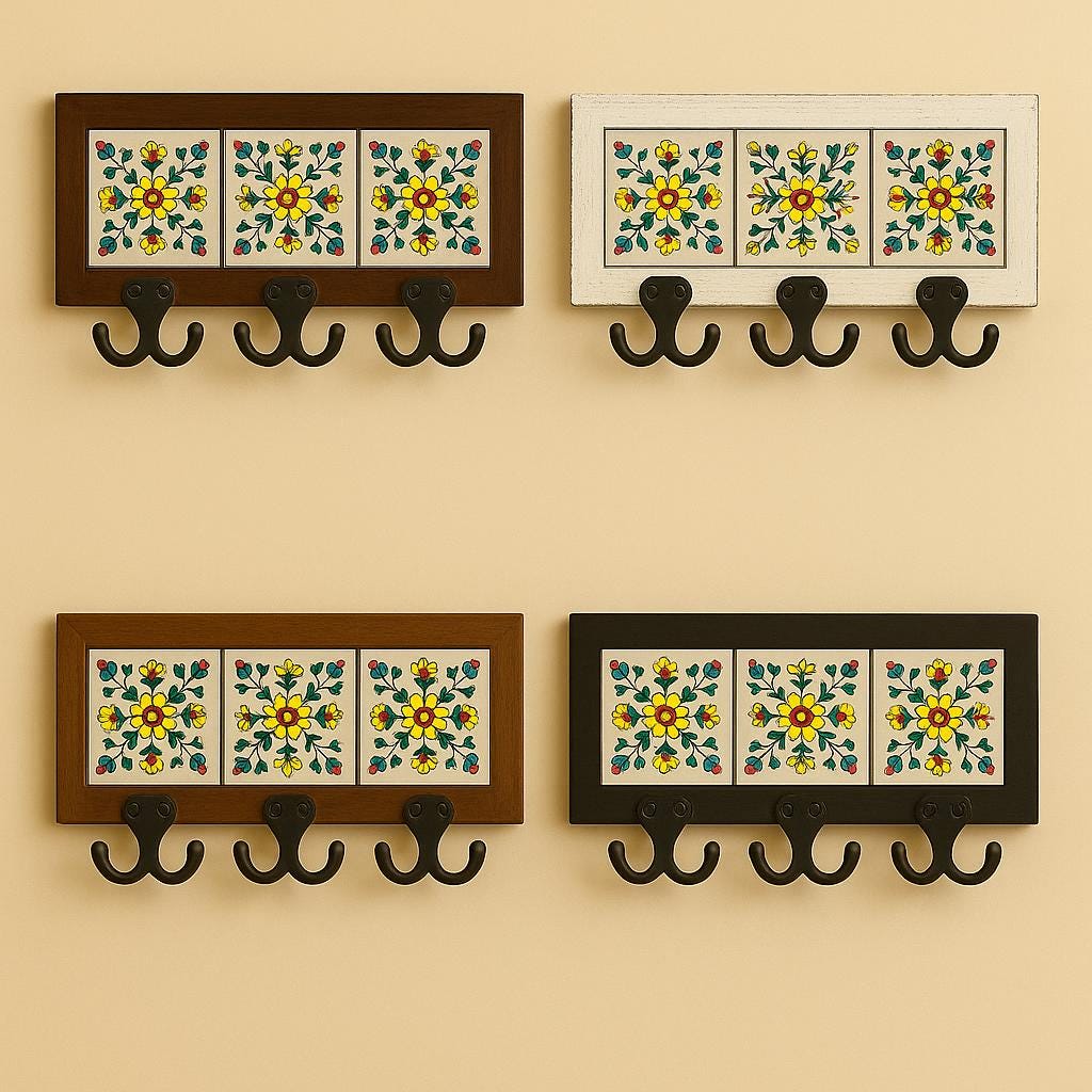 Modern Wood Key Rack Organizer