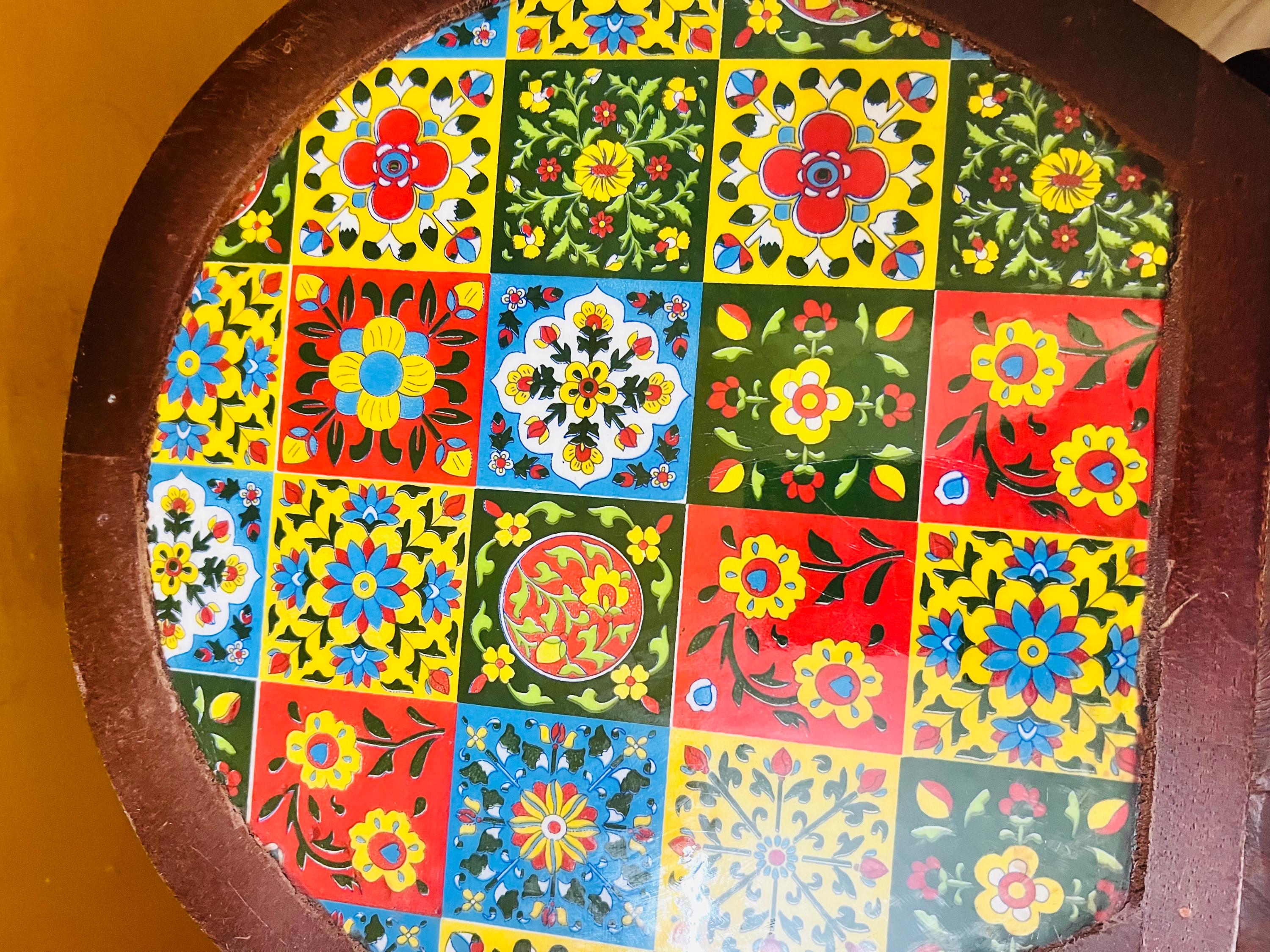 Boho Mosaic Elephant Stool