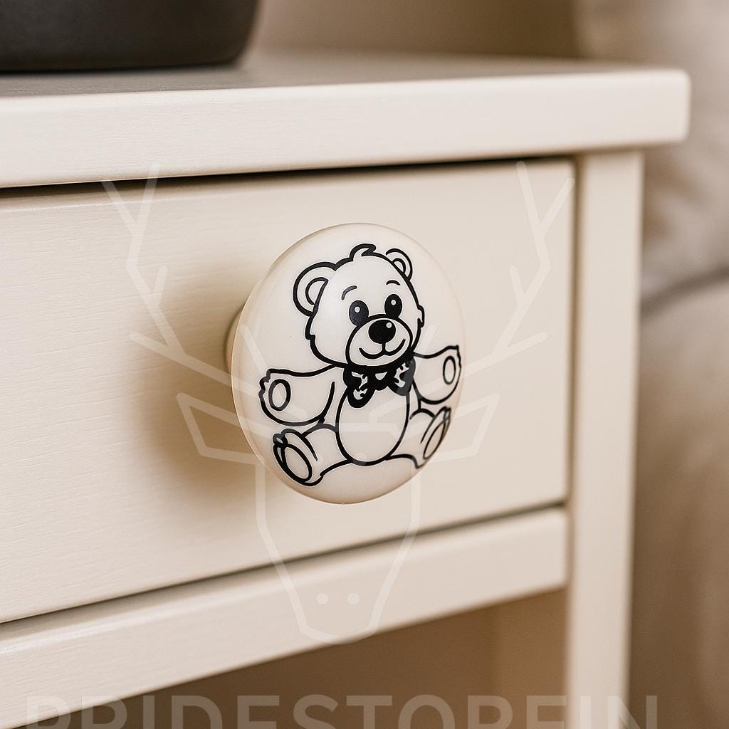 Cute Bear Knobs for Kids Rooms