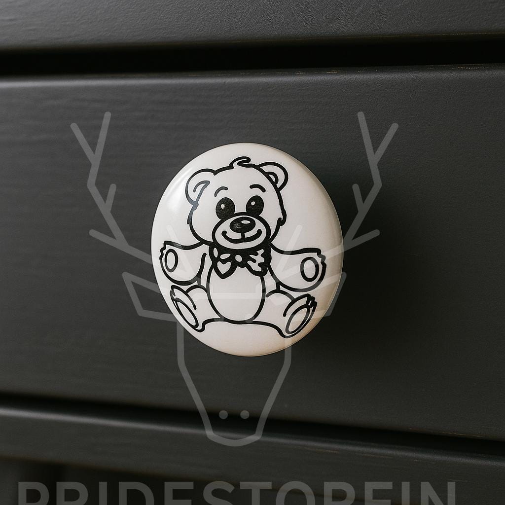 Cute Bear Knobs for Kids Rooms