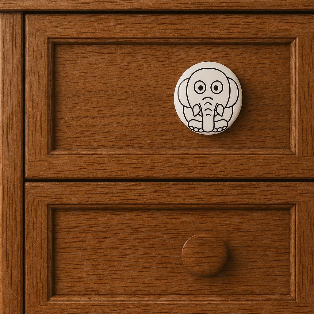 Cute Elephant Drawer Knob