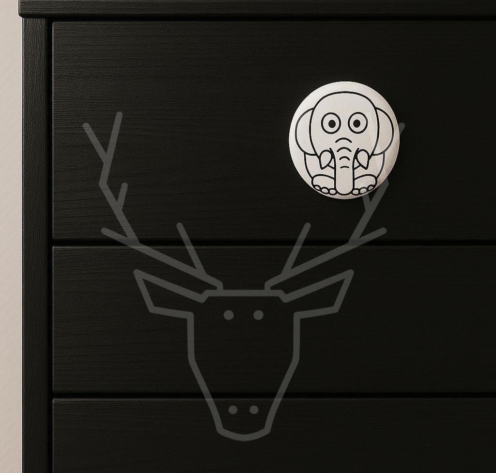 Cute Elephant Drawer Knob