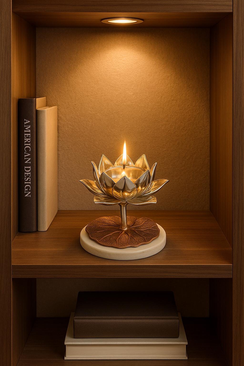 Elegant Lotus Diya for Pooja