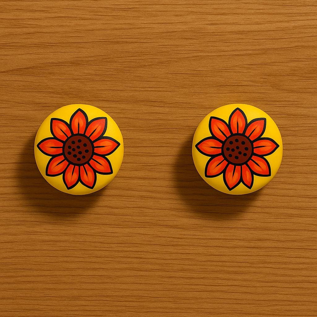 Sunflower Cabinet Knobs Unique