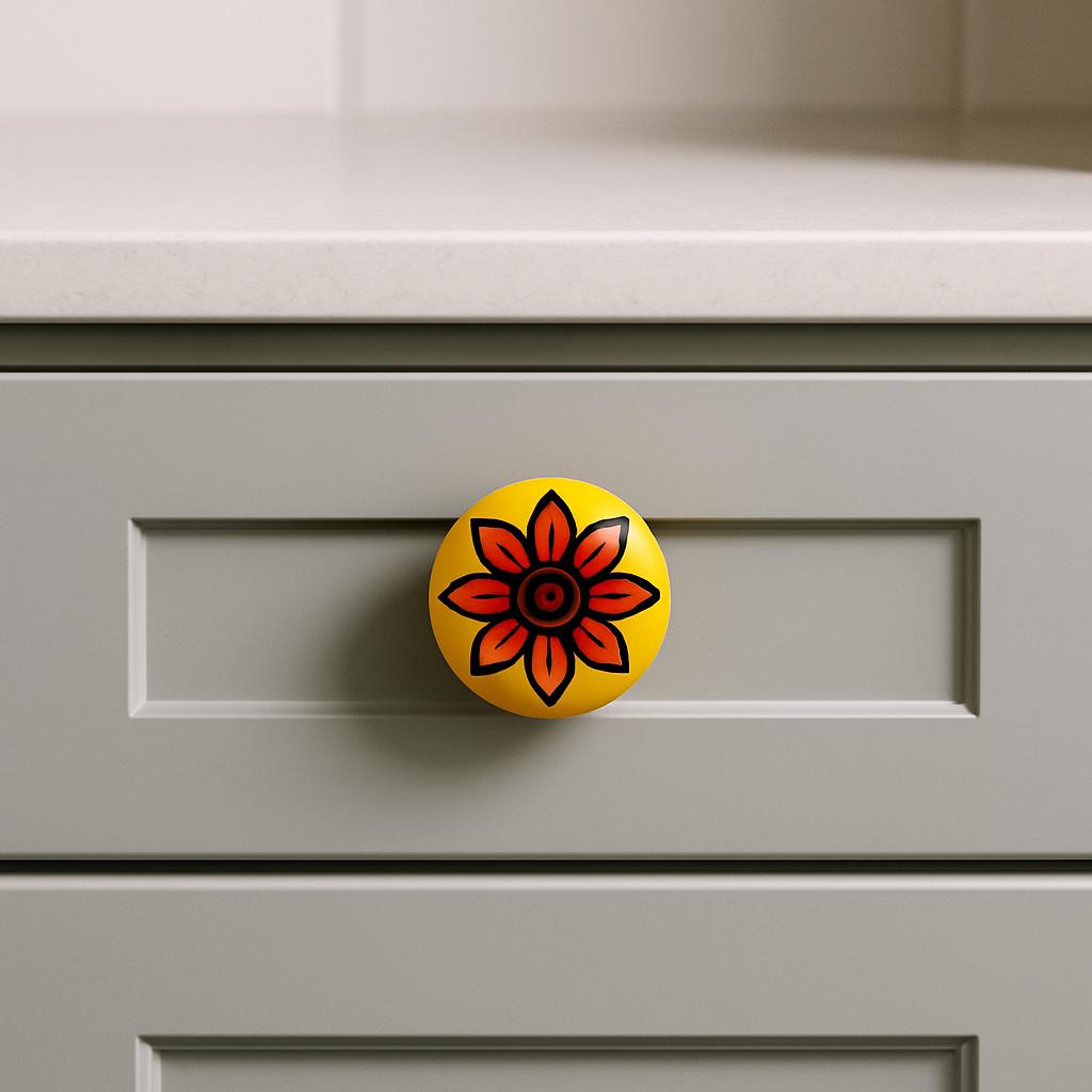 Sunflower Cabinet Knobs Unique