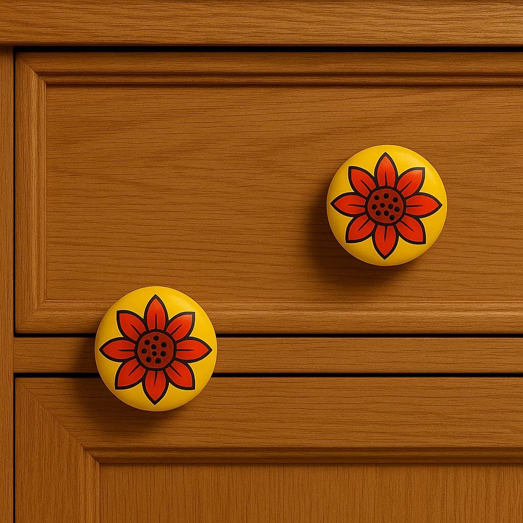 Sunflower Cabinet Knobs Unique