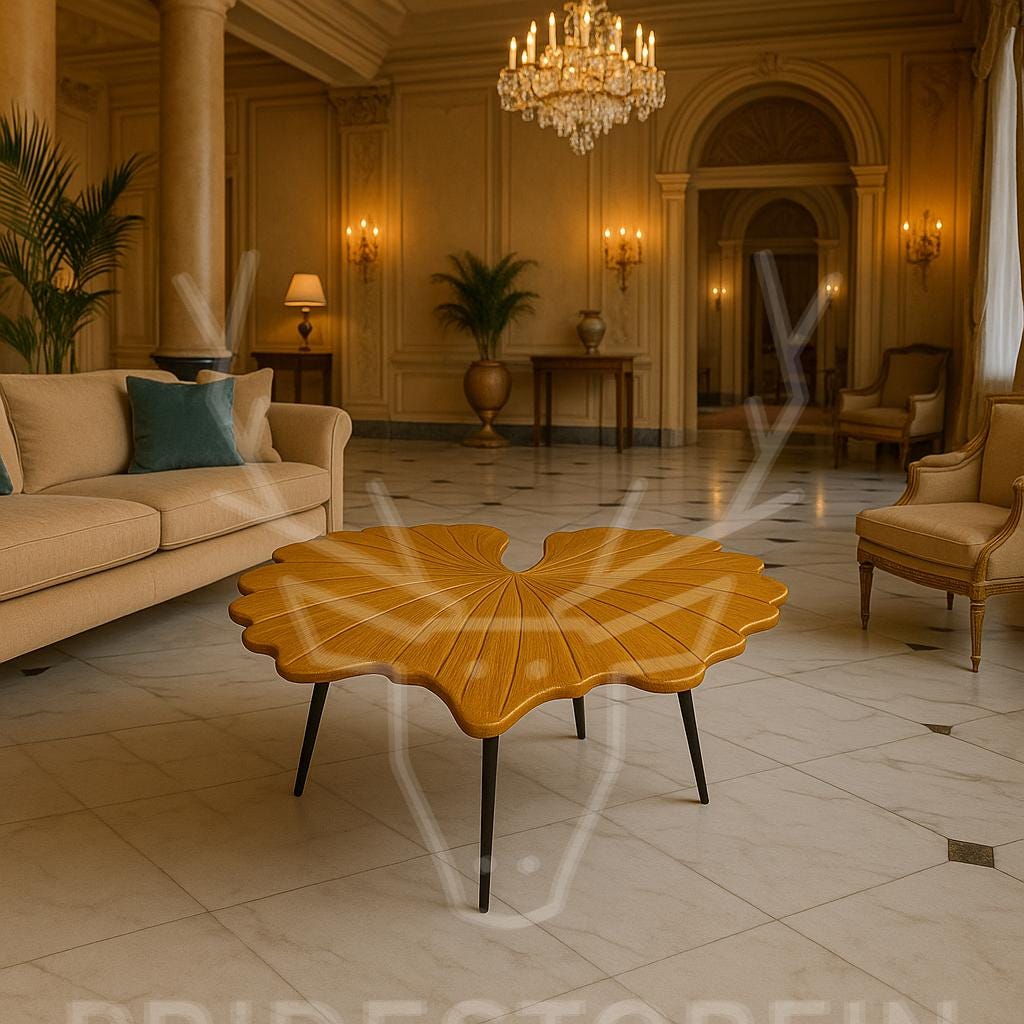 Ginkgo Leaf Wooden Table