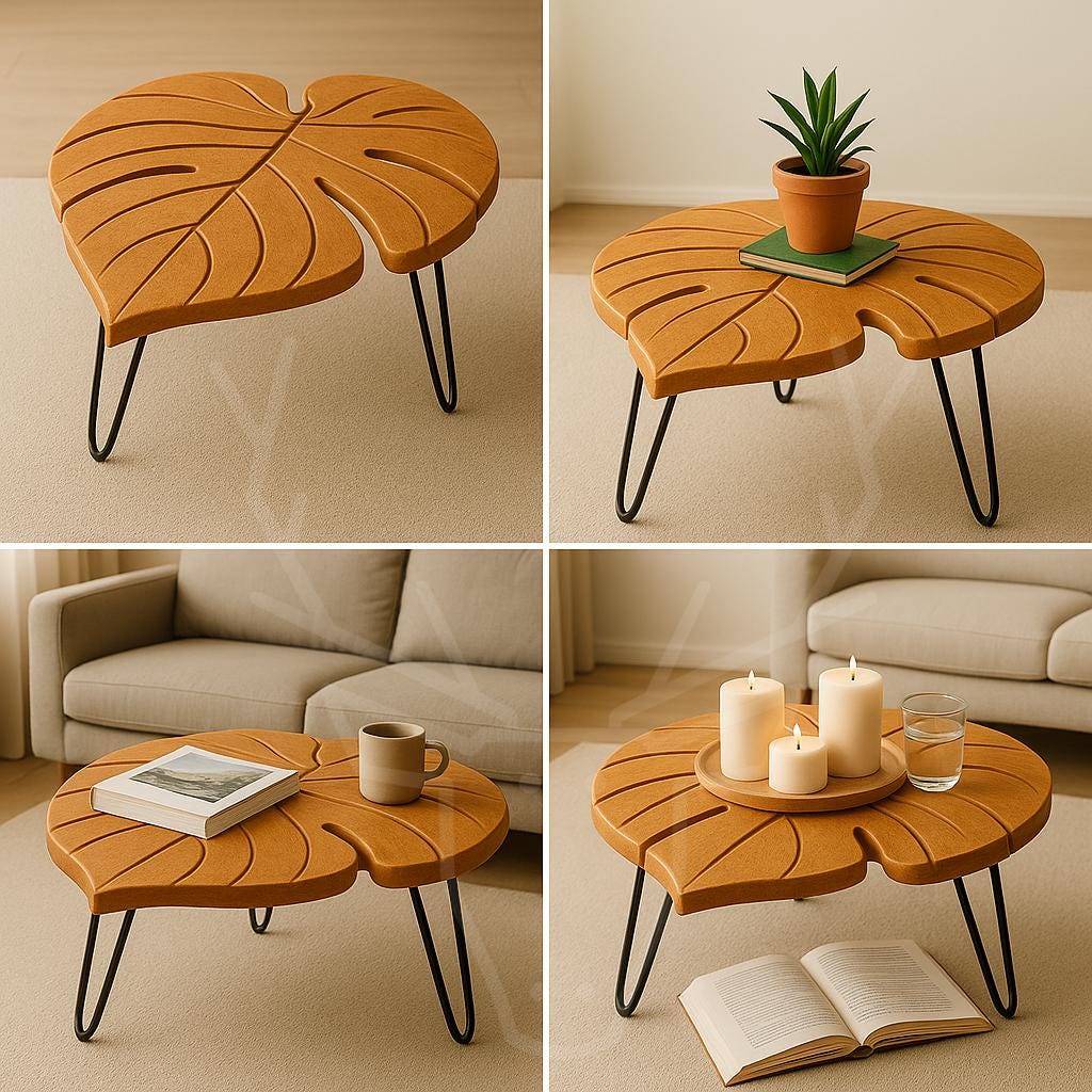 Monstera Leaf Coffee Table