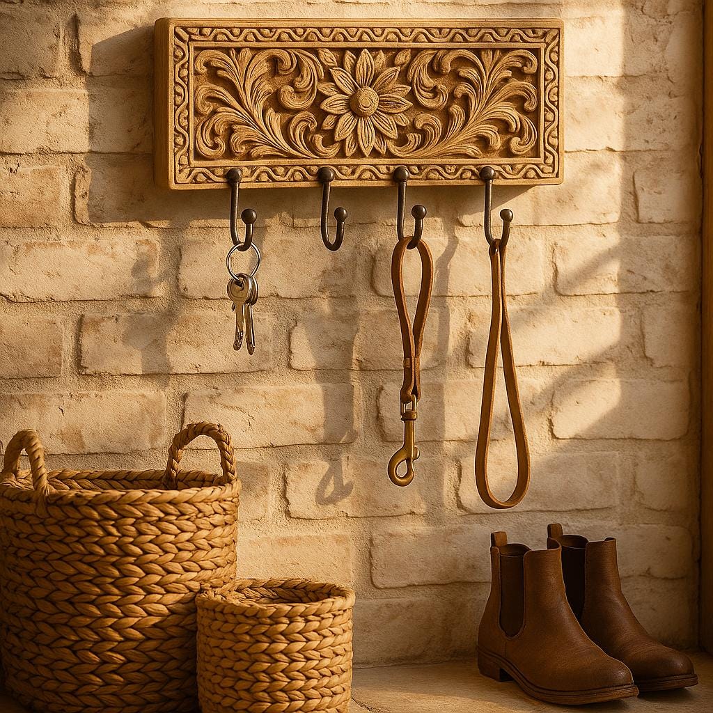 Oak Leaf Wooden Table - Modern Plant Design