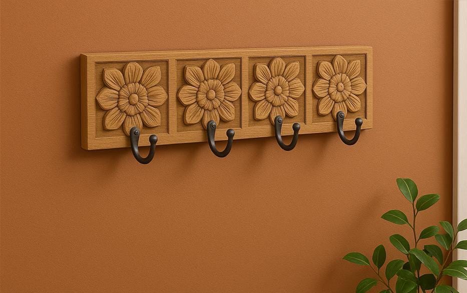 Rustic Wooden Flower Hooks