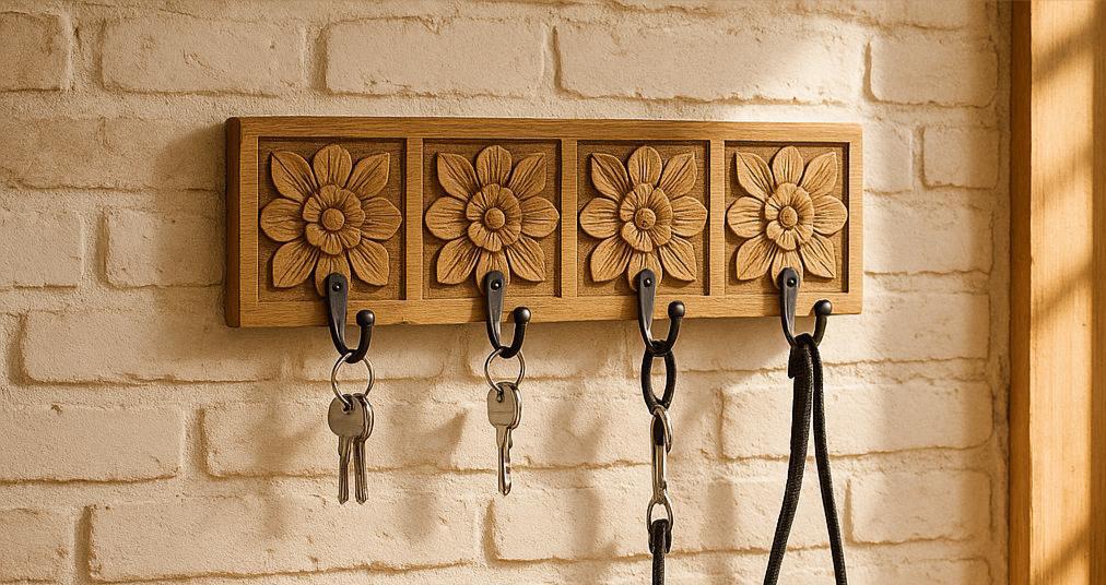 Rustic Wooden Flower Hooks