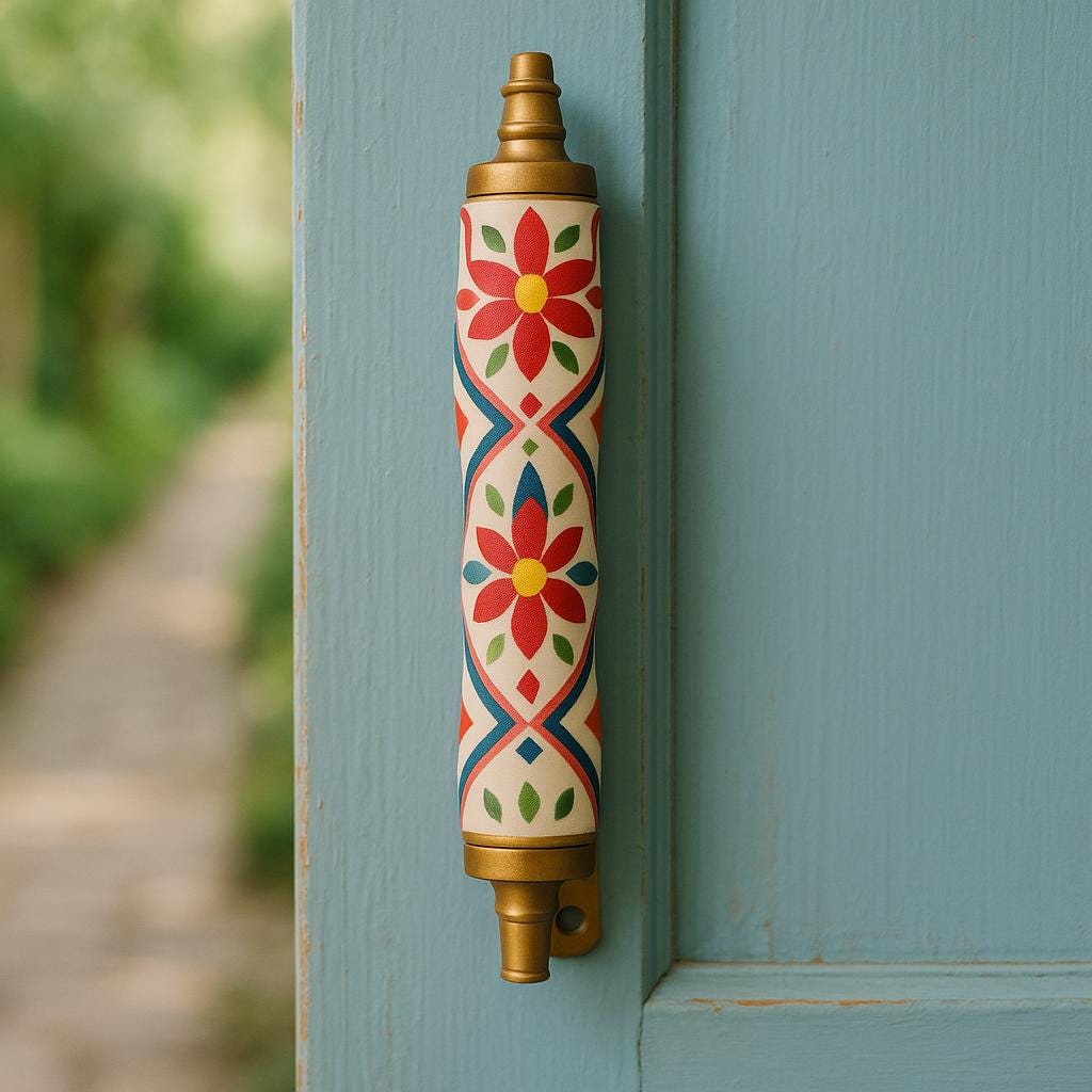 Royal Red Floral Cabinet Pulls