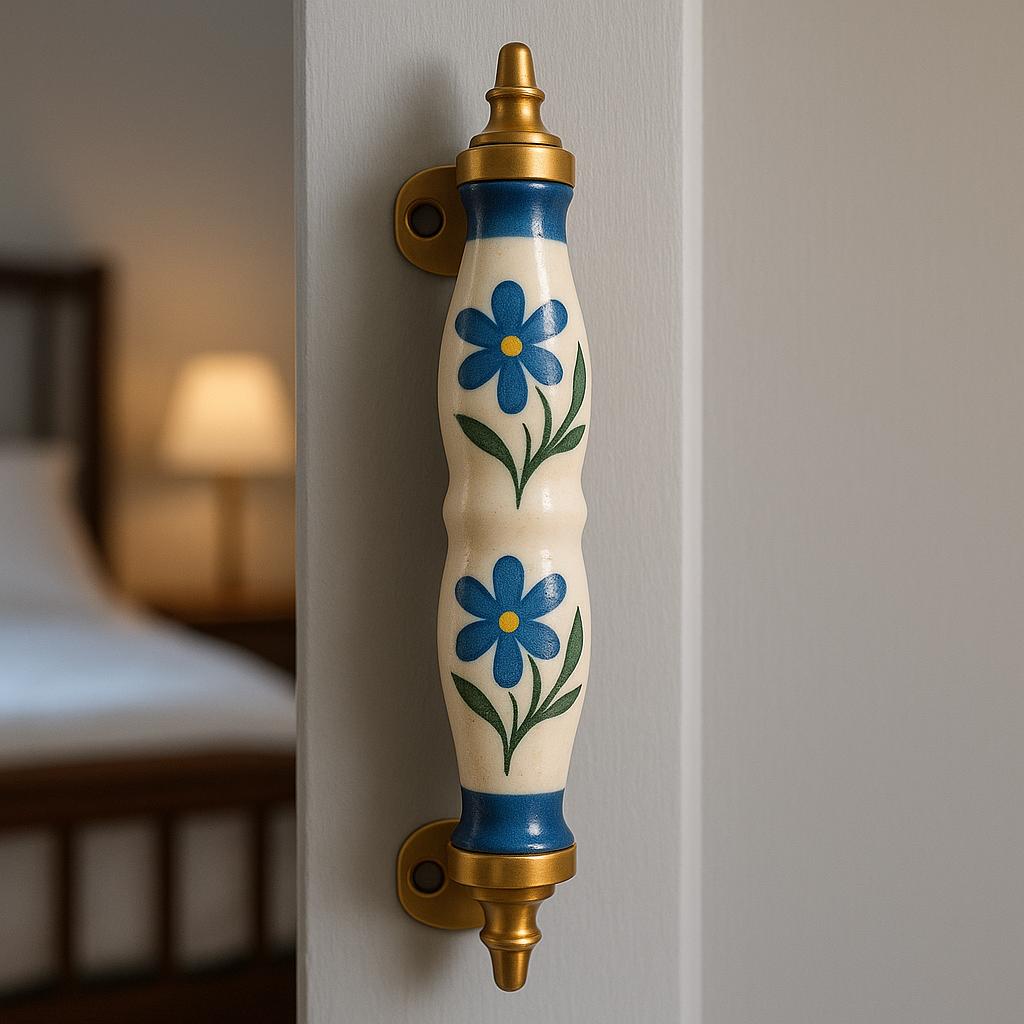 Floral Brass Drawer Pulls Set