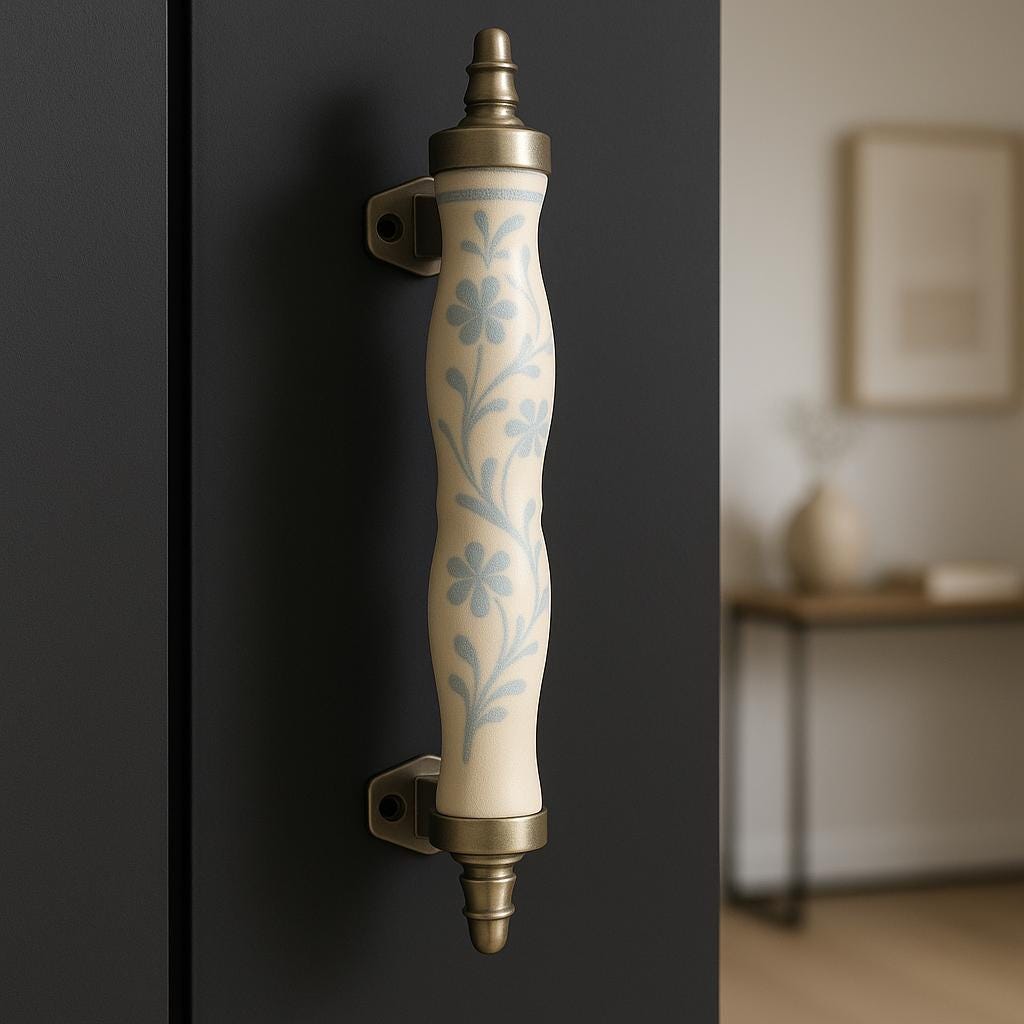 Elegant Floral Drawer Pulls Set