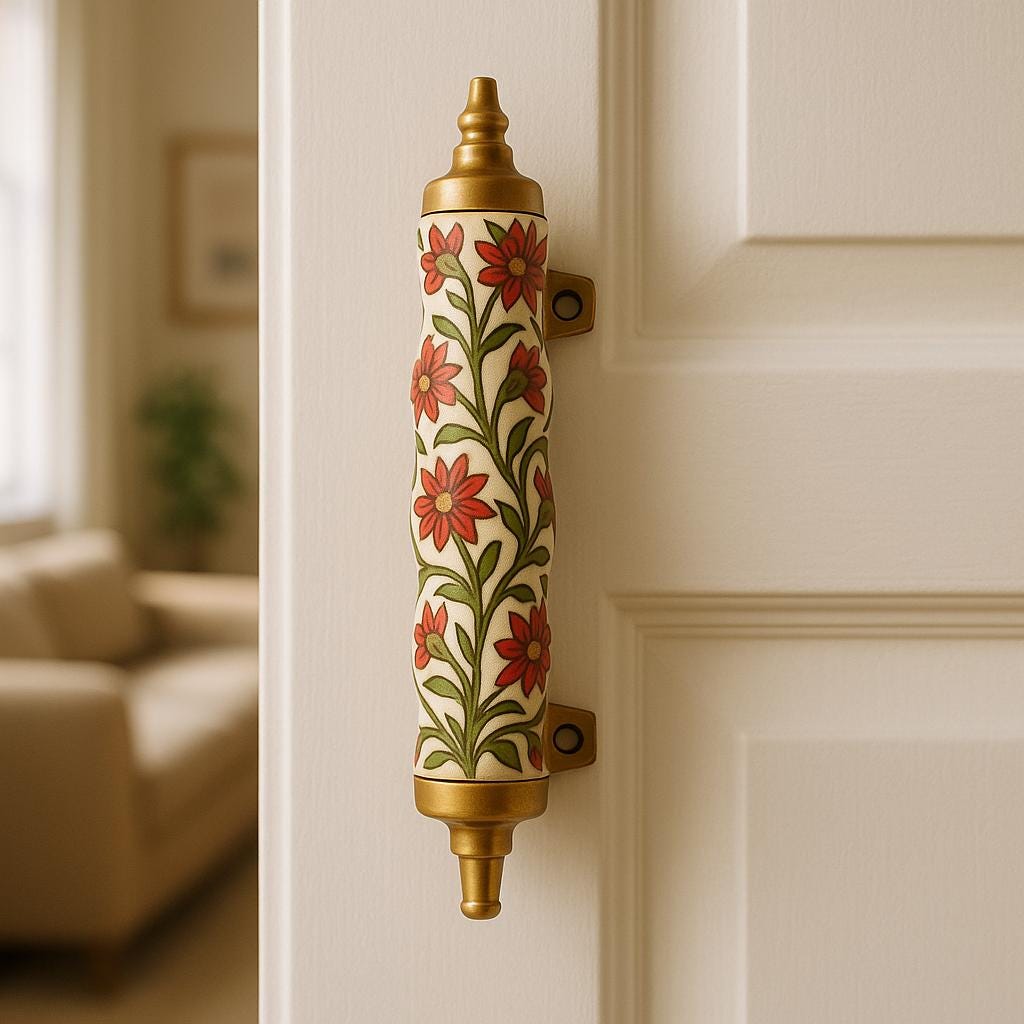 Green Luxe Floral Drawer Pulls