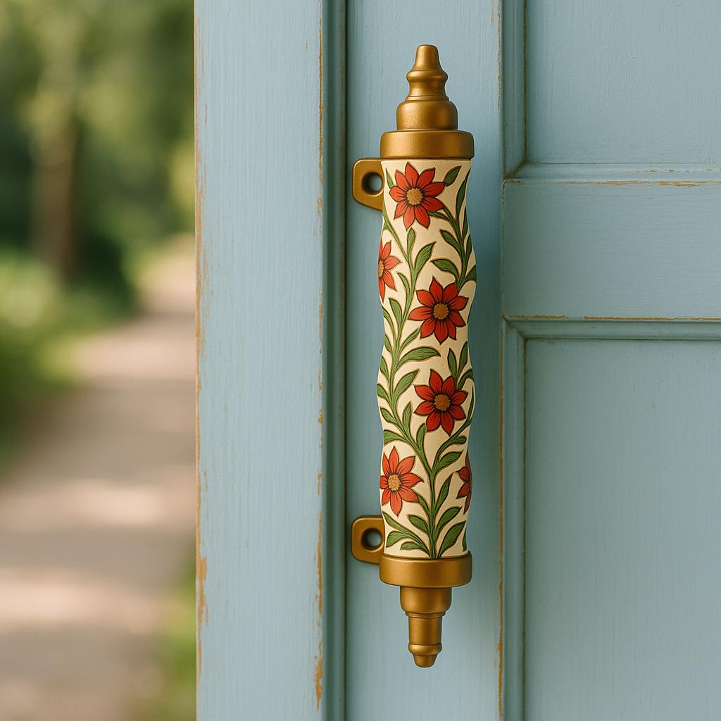 Green Luxe Floral Drawer Pulls