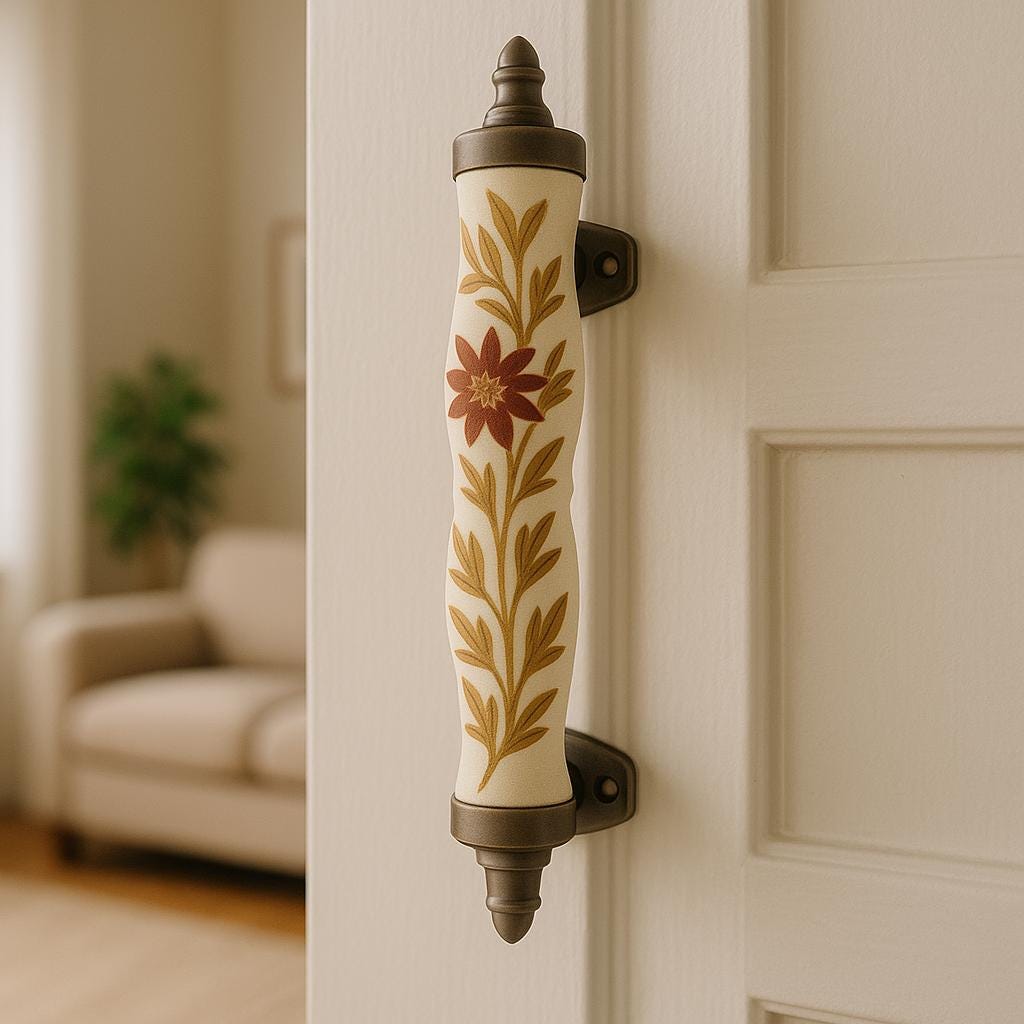 Yellow Floral Cabinet Pulls Set
