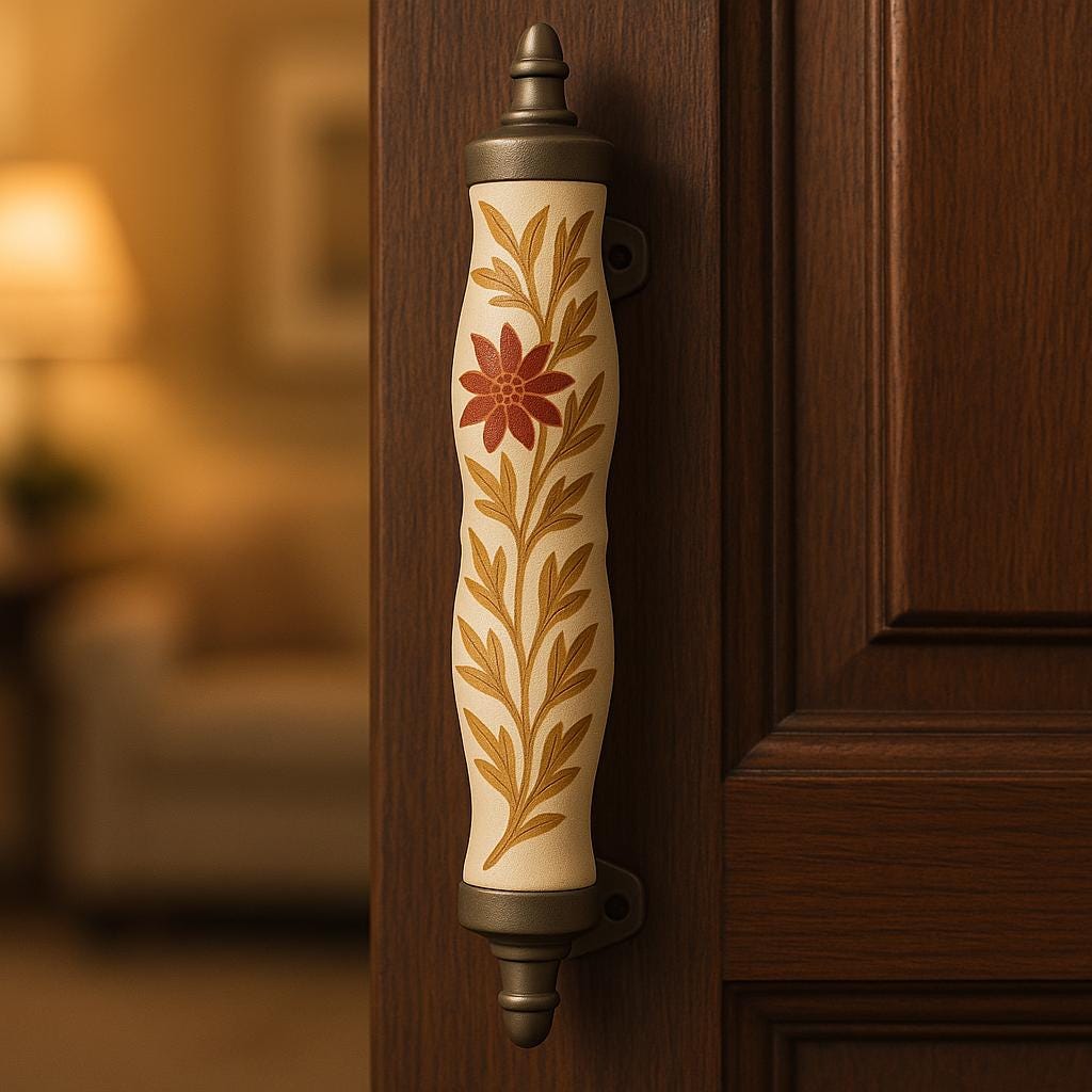 Yellow Floral Cabinet Pulls Set