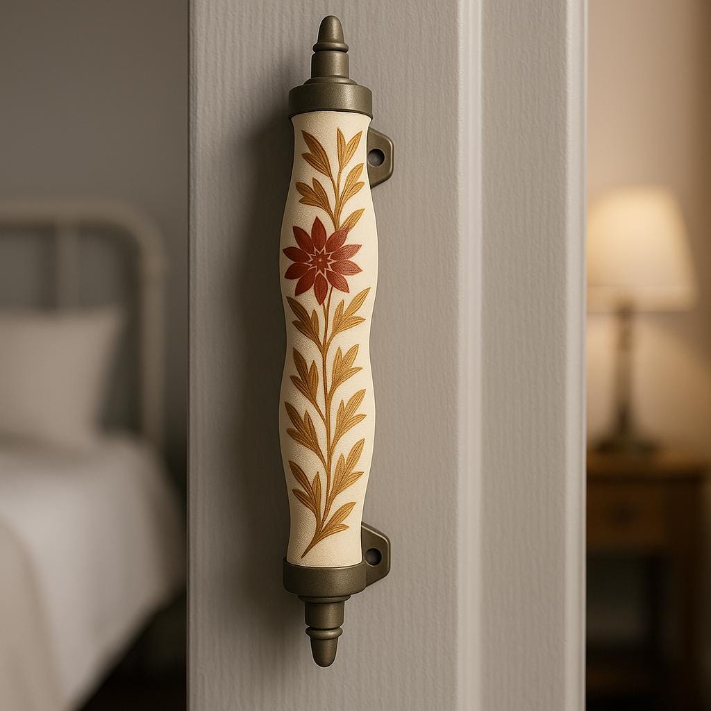 Yellow Floral Cabinet Pulls Set