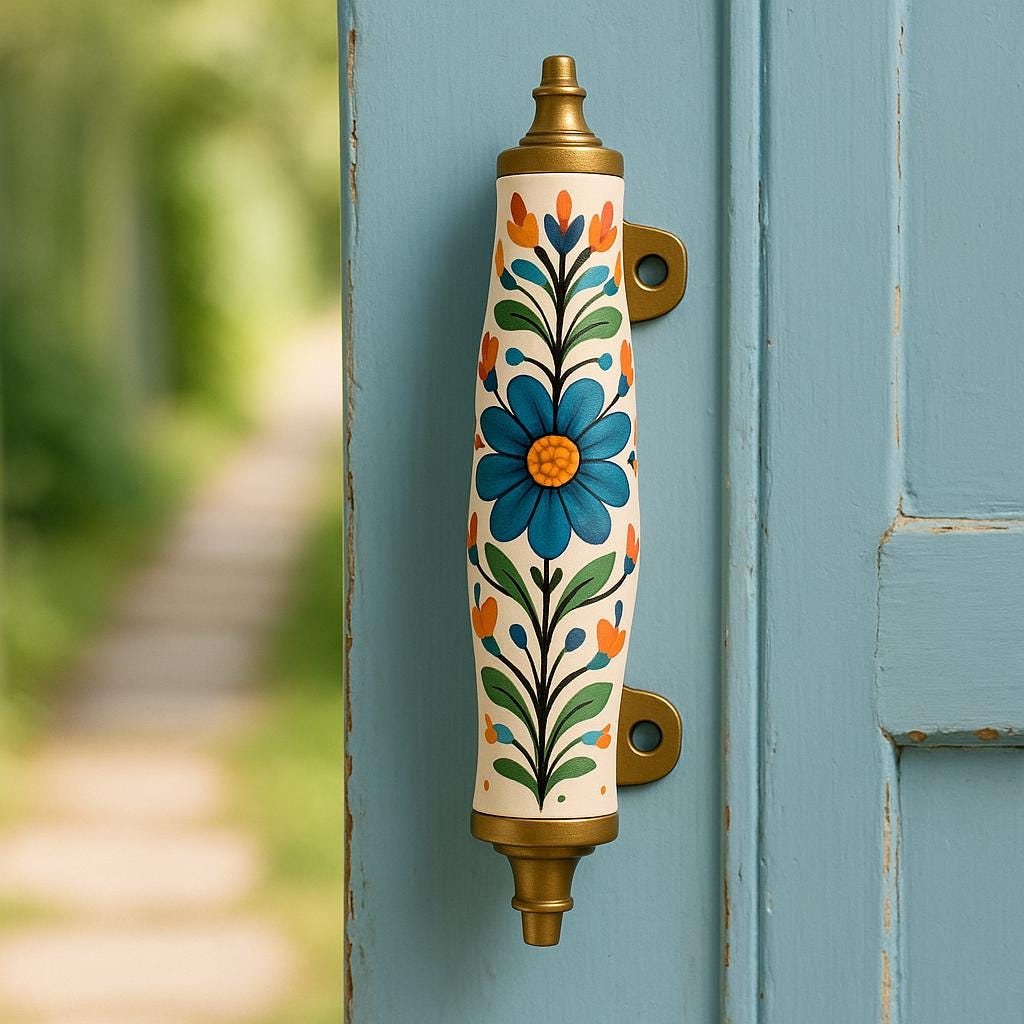 Boho Floral Cabinet Handles Set
