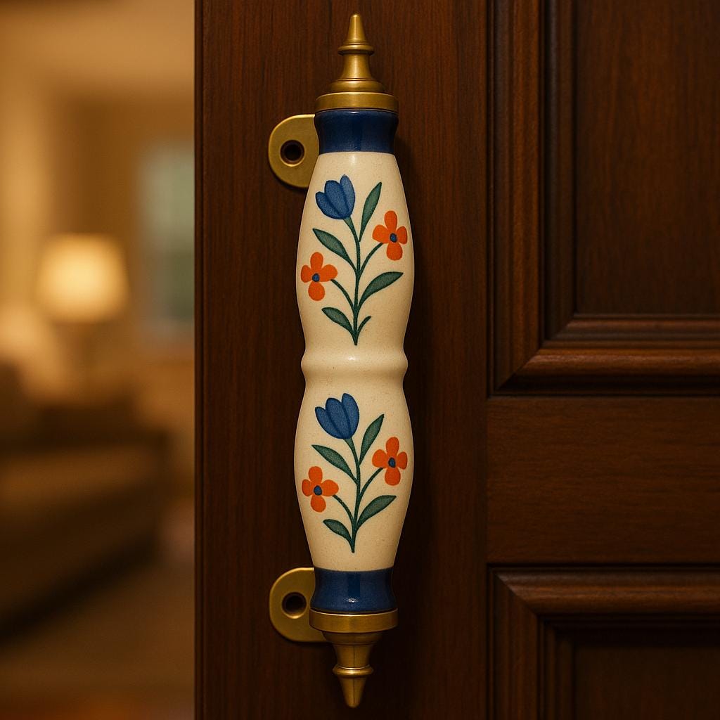 Floral Ceramic Cabinet Pulls
