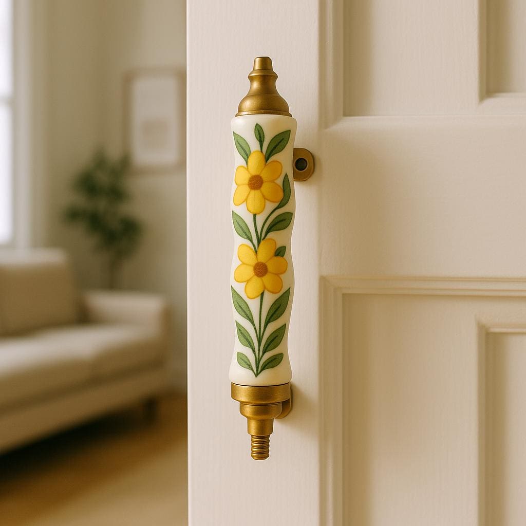 Hand-Painted Floral Drawer Pulls