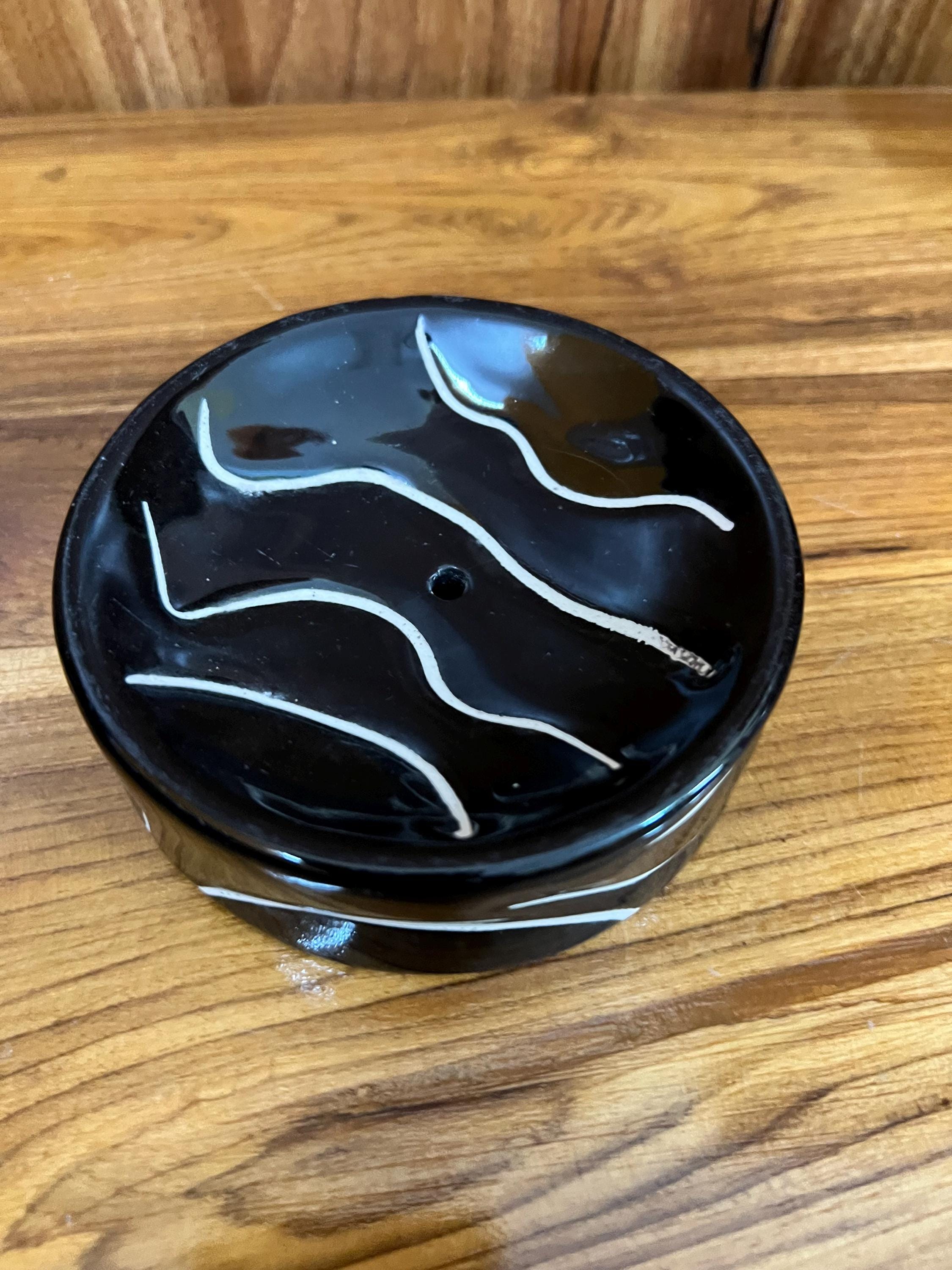 Handmade Ceramic Bathroom 3 Piece Set: Minimalist Black Line