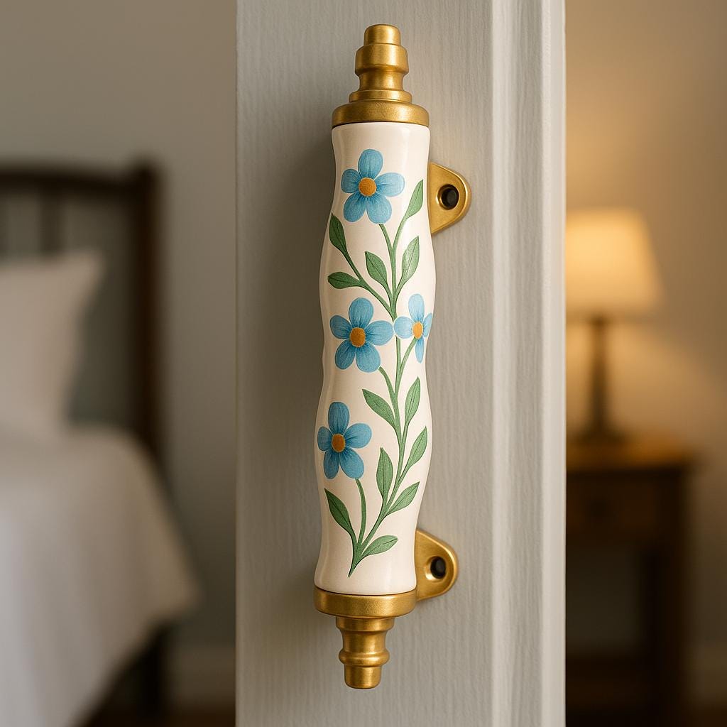 Vintage Floral Gold Door Pulls