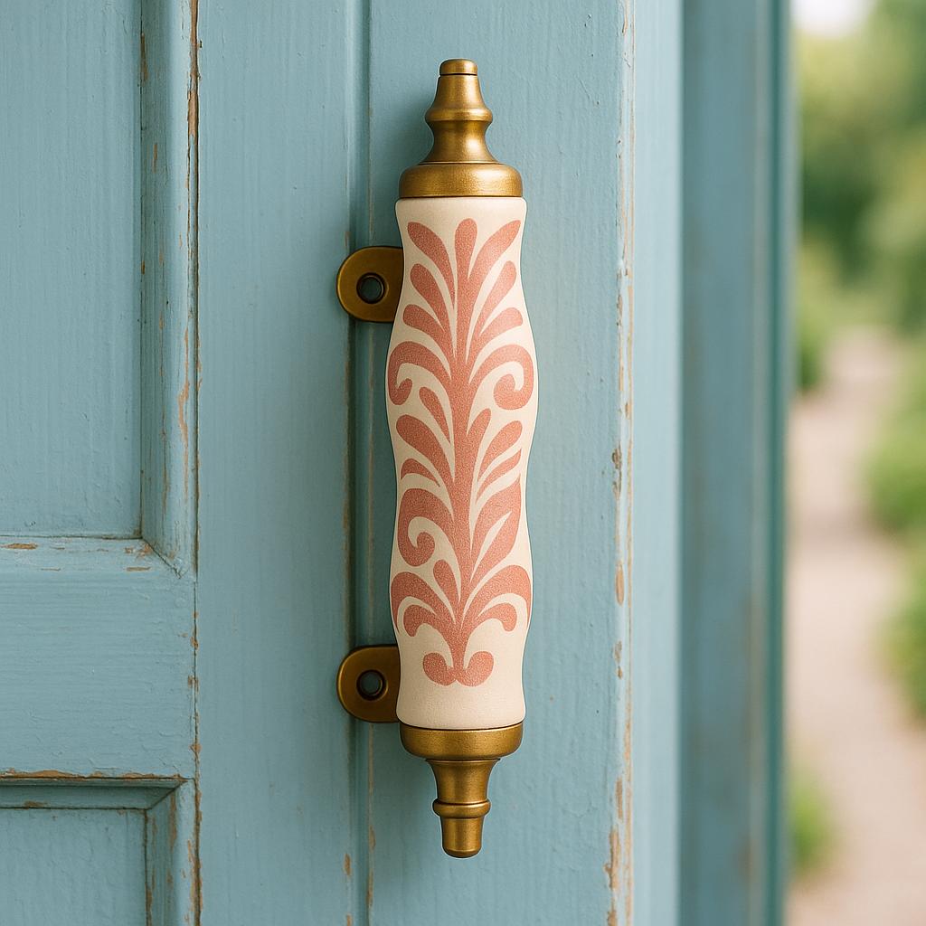 Floral Ceramic Knobs Set 4