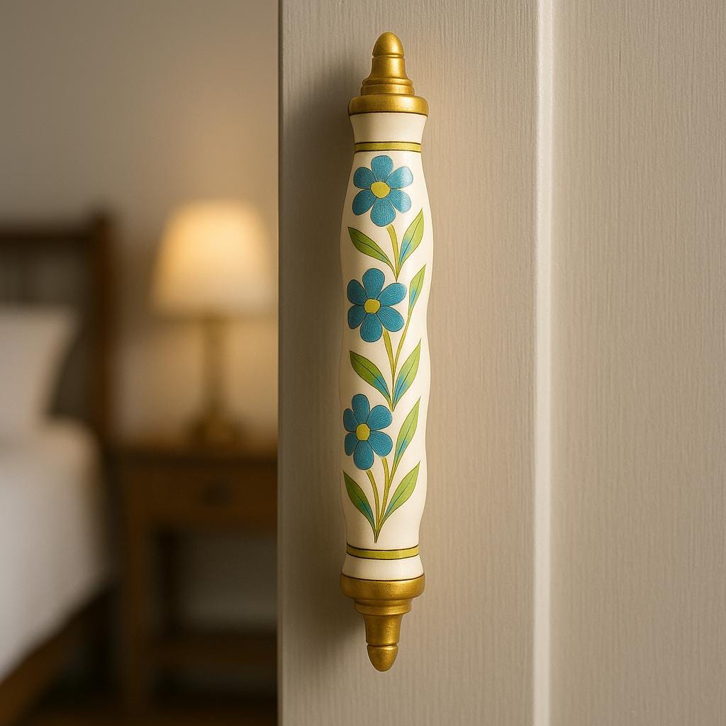 Floral Door Handles Set 4