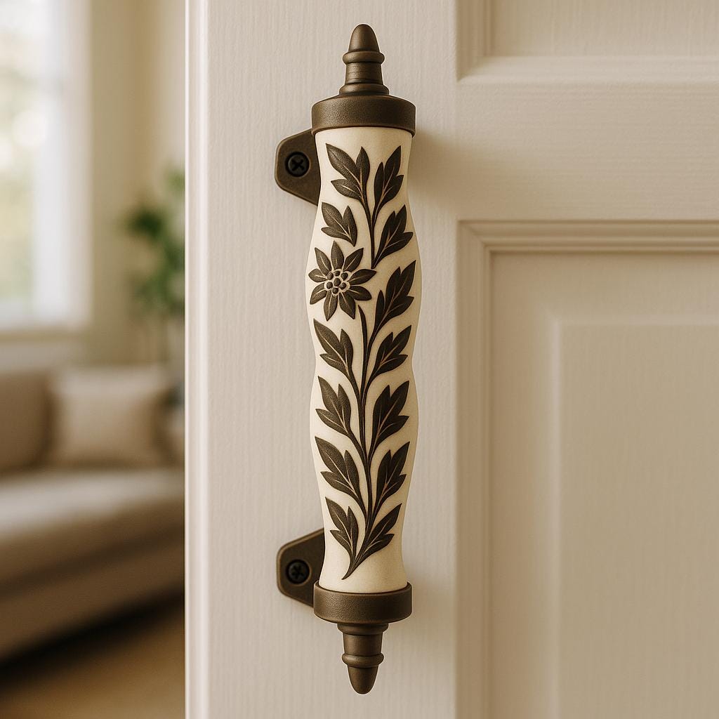 Vintage Floral Cabinet Handles