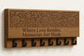 Wooden Wall Hook Rack - Text Engraving 18x6"