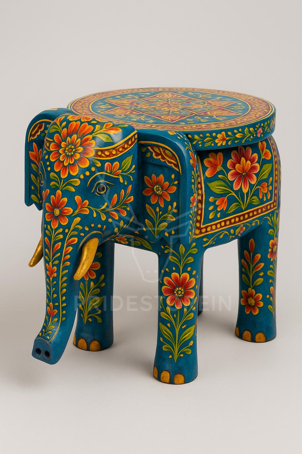 Boho Elephant Stool Accent
