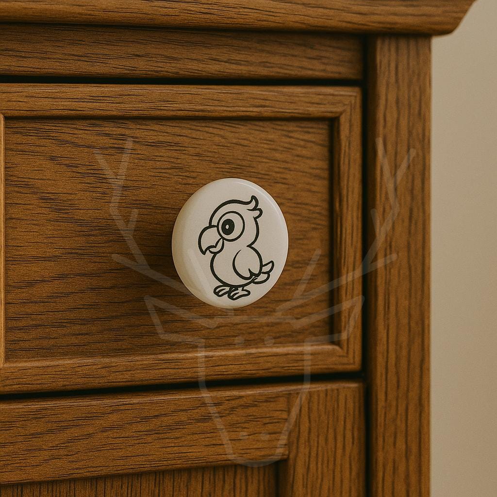 Cute Parrot Knobs for Kids