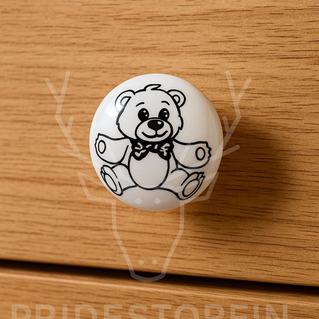 Cute Bear Knobs for Kids Rooms