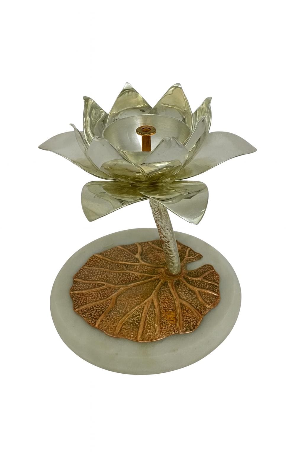 Elegant Lotus Diya for Pooja