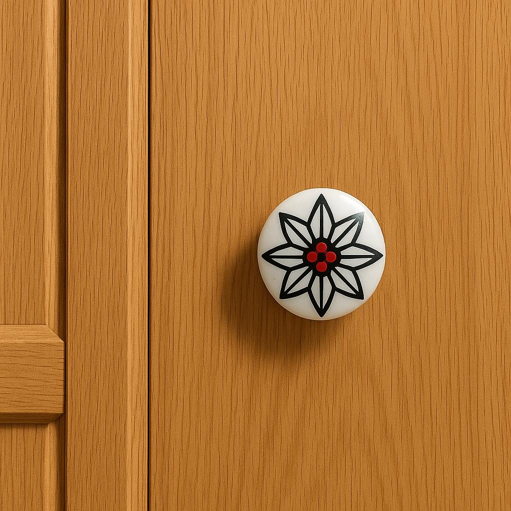Floral Ceramic Knobs Unique Decor