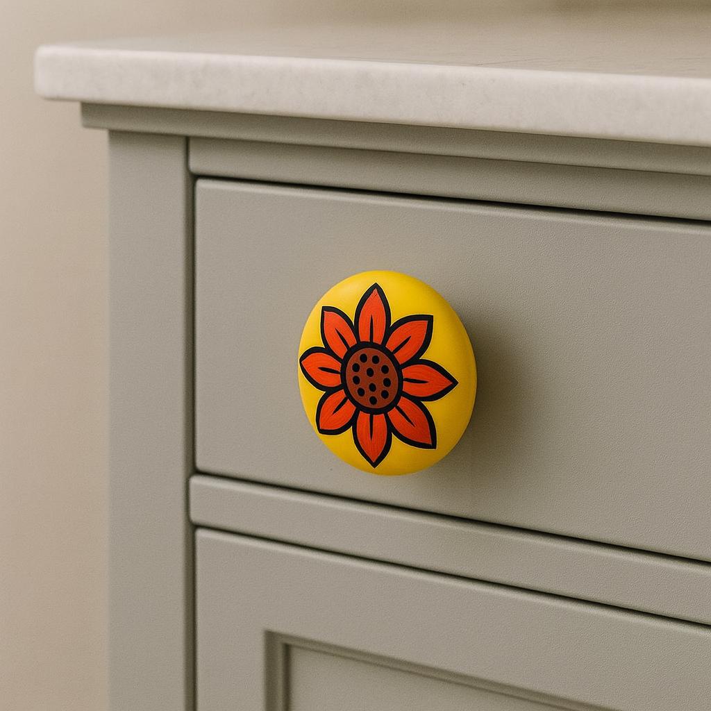 Sunflower Cabinet Knobs Unique