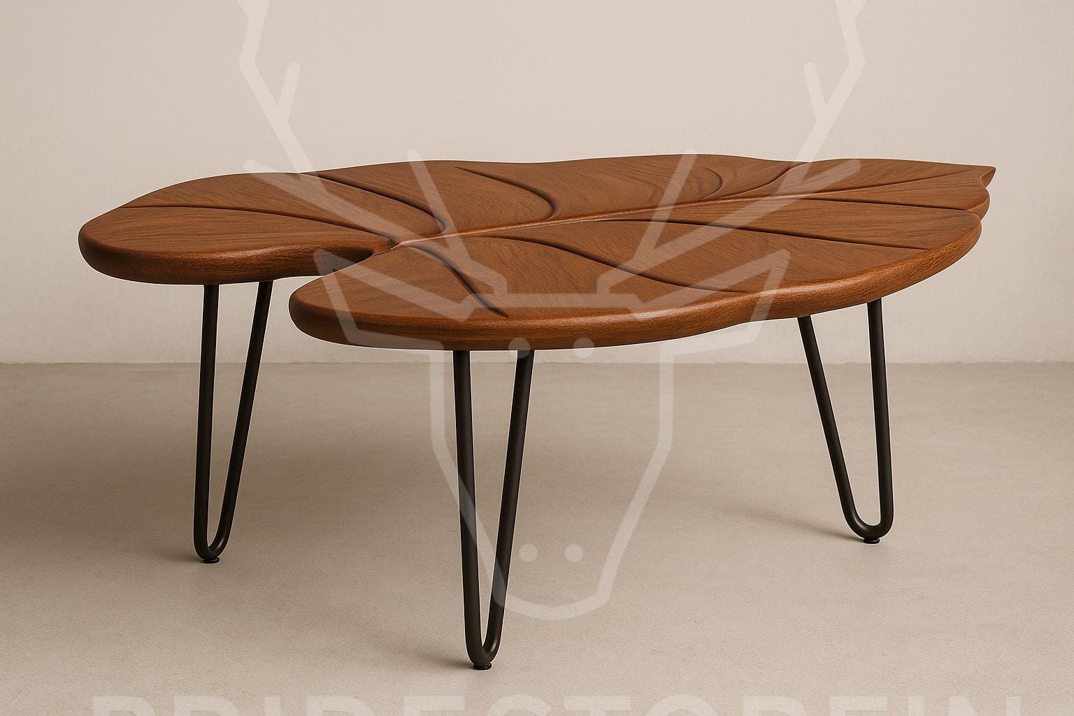 Alocasia Leaf Wooden Table - Elephant Ear Design