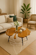 Ginkgo Leaf Coffee Table - Luxury Wood Design