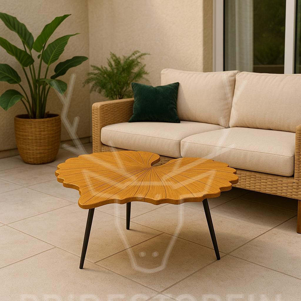 Handmade Ginkgo Leaf Table