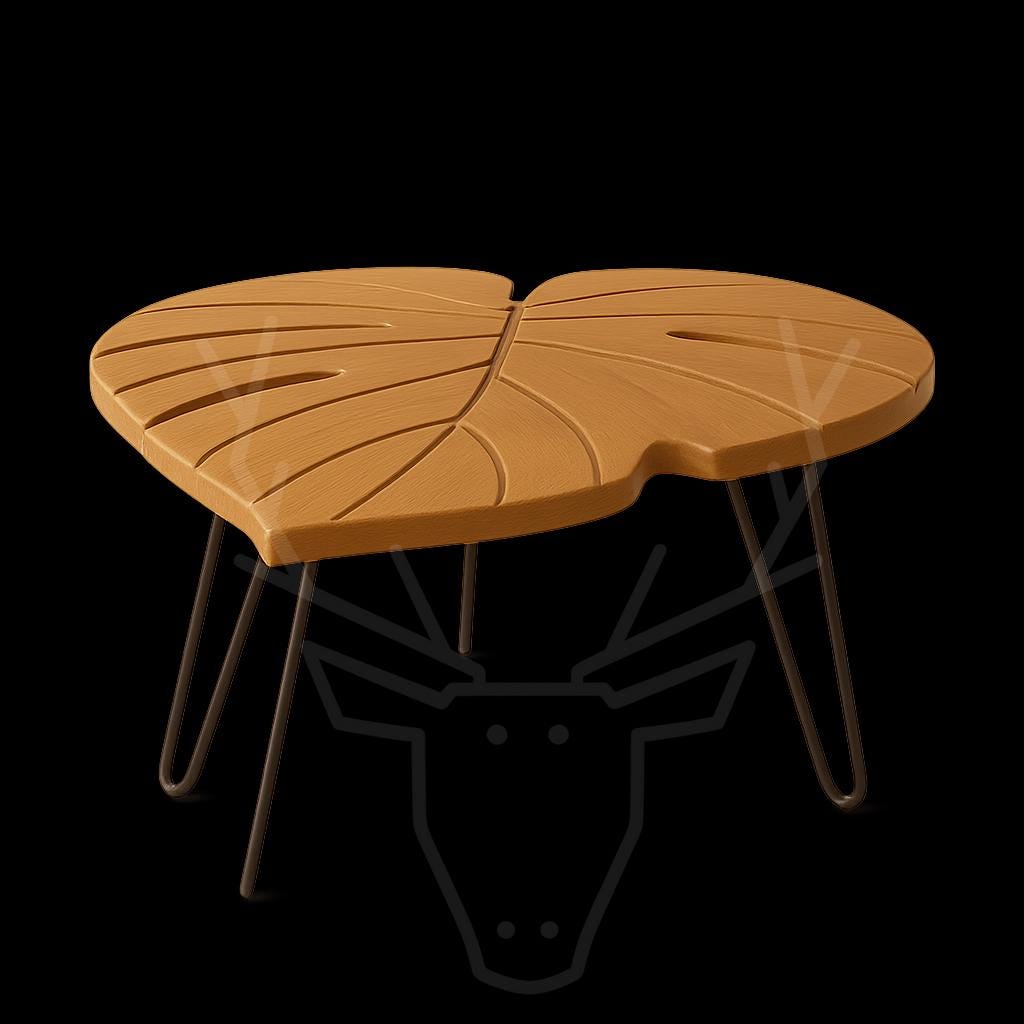 Monstera Leaf Coffee Table - Philodendron