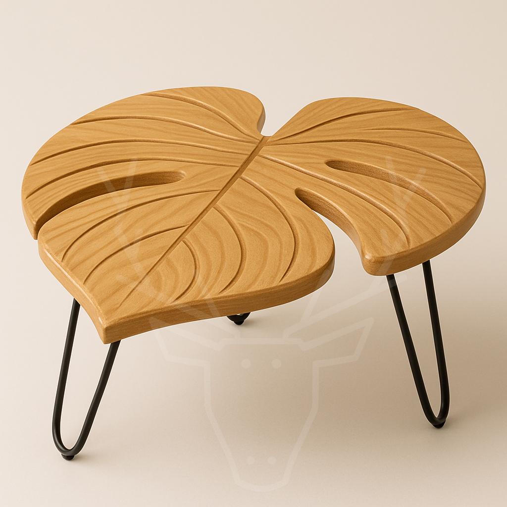 Monstera Leaf Coffee Table - Philodendron