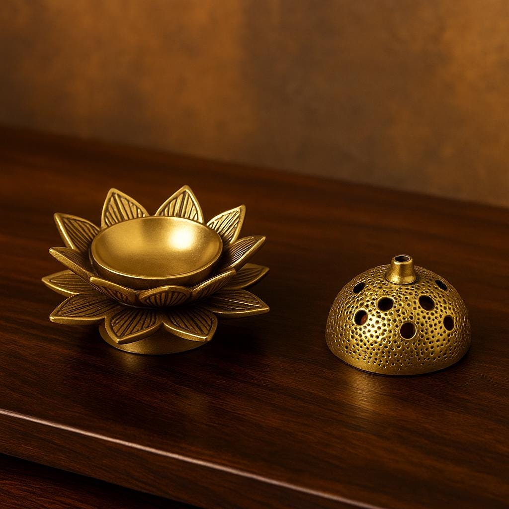 Handmade Lotus Diya Decor