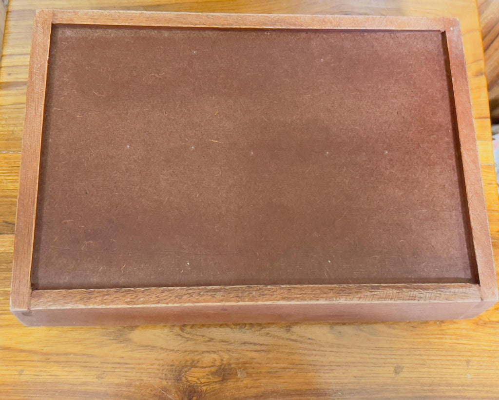 Unique Handcrafted Wooden Serving Tray: Boho Floral 6 Inlay Ceramic Tiles tray ( size available)