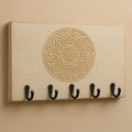 Wooden Wall Key Holder - Mandala Design