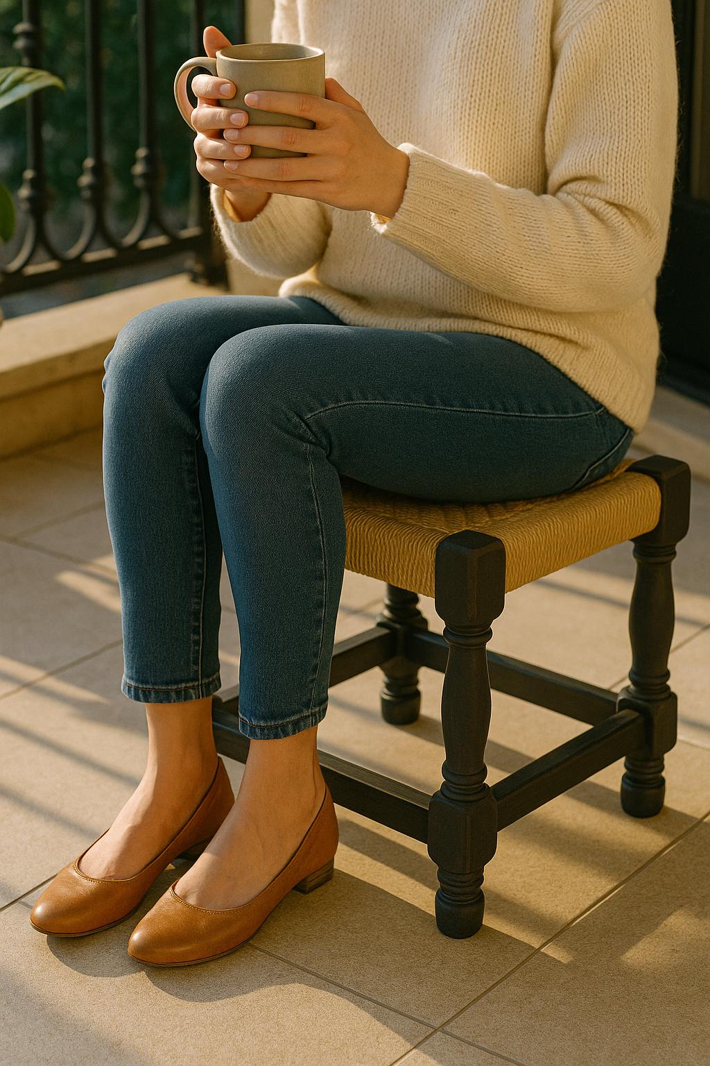 High-Gloss Teak Stool  Accent Corners | Modern Rustic Jute Stool