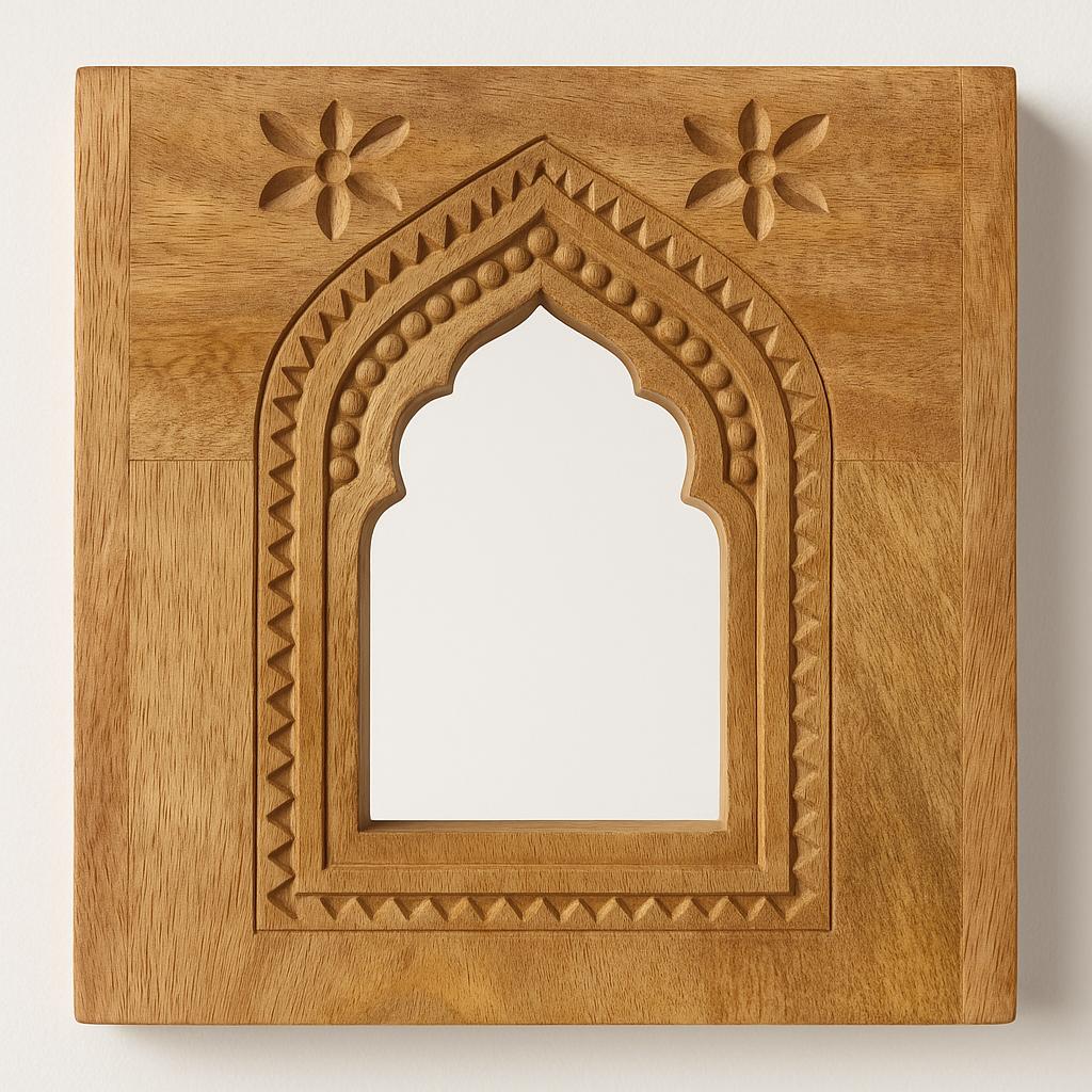 Teak Wood Frame - Traditional Indian Wall Art