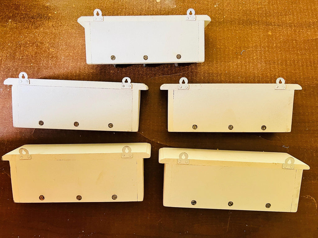 Key Holder Rustic White Wood : Colorful Ceramic Tile Rack